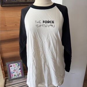 Disney Black and White Long Sleeve Tee